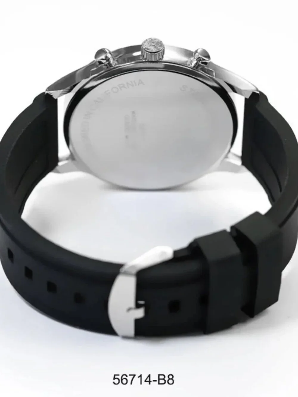MC Montres Carlo Men's Silver Green Tone Black Band 46mm Quartz Watch NEW